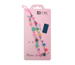 Hand pendant for mobile phone - Flowers design